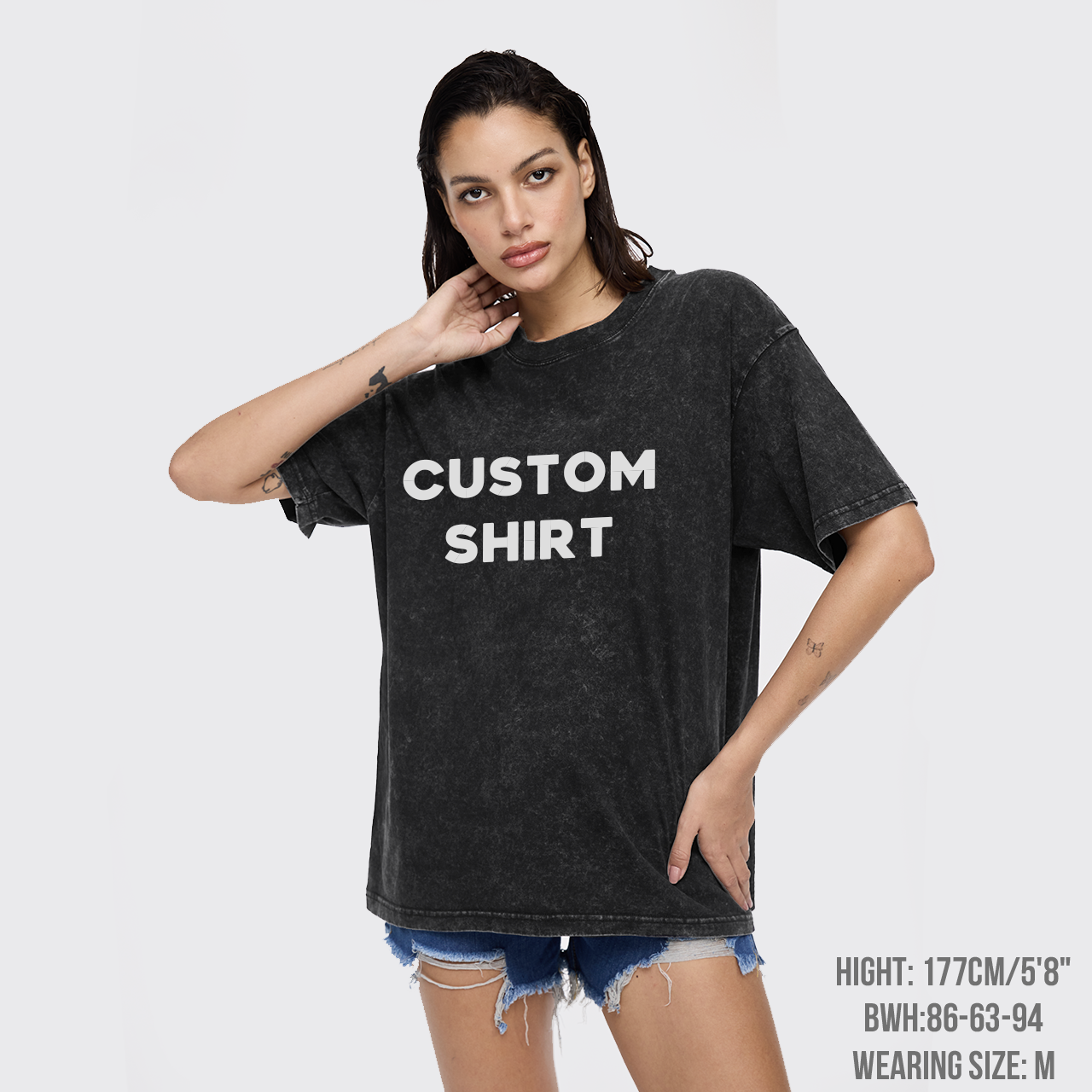 Custom Text Garment-dye Tees