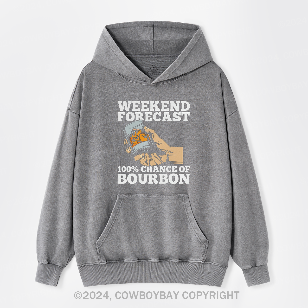 Bourbon Whiskey Garment-Dye Hoodies
