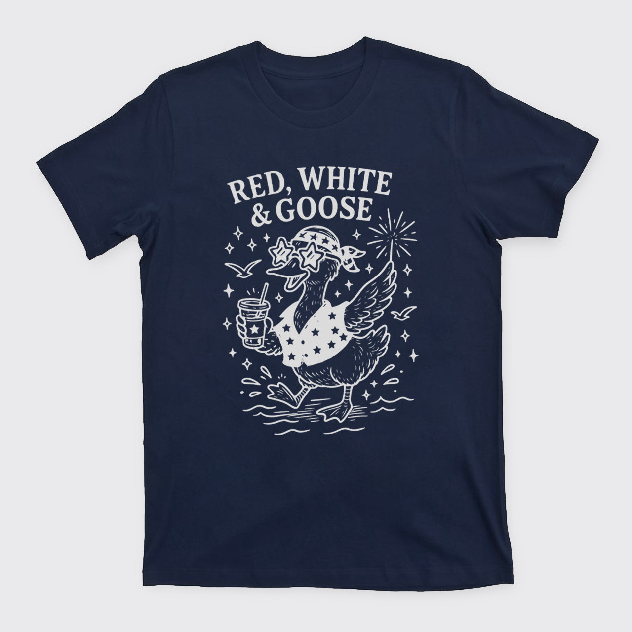 Funny Goose-Retro 4th of July T-Shirts