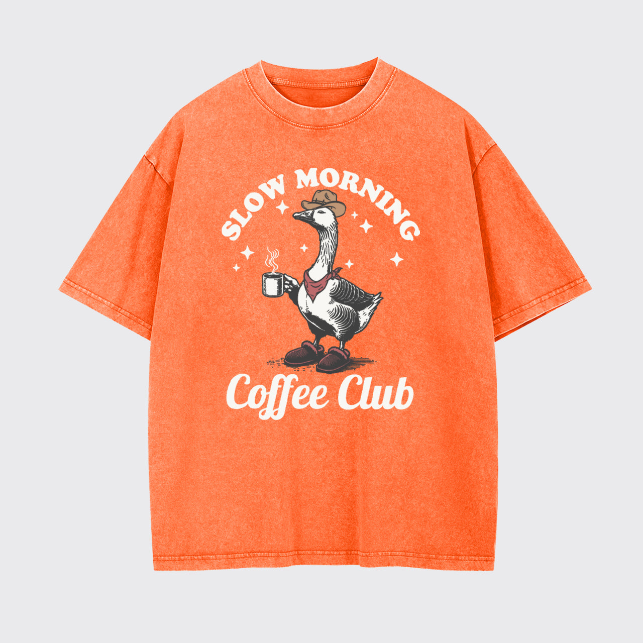 Funny Goose-Slow Morning Coffee Club Garment-dye Tees