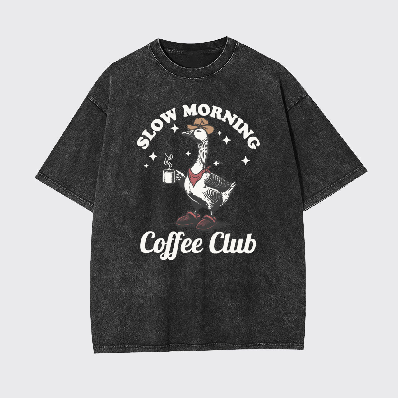 Funny Goose-Slow Morning Coffee Club Garment-dye Tees