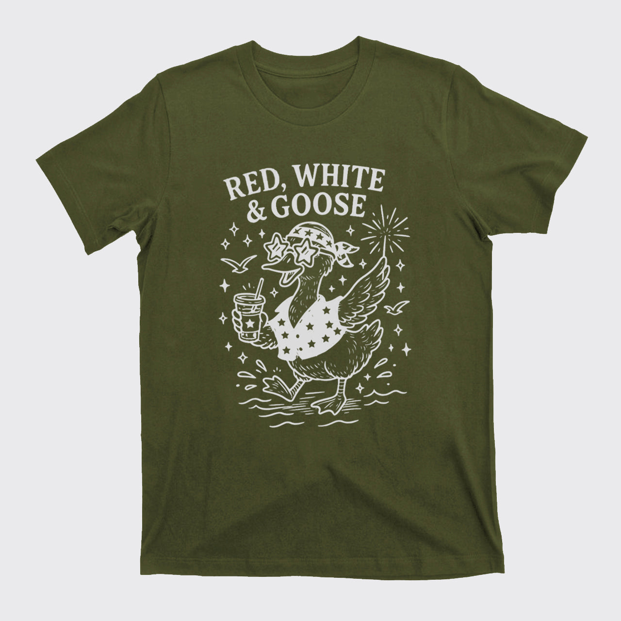 Funny Goose-Retro 4th of July T-Shirts