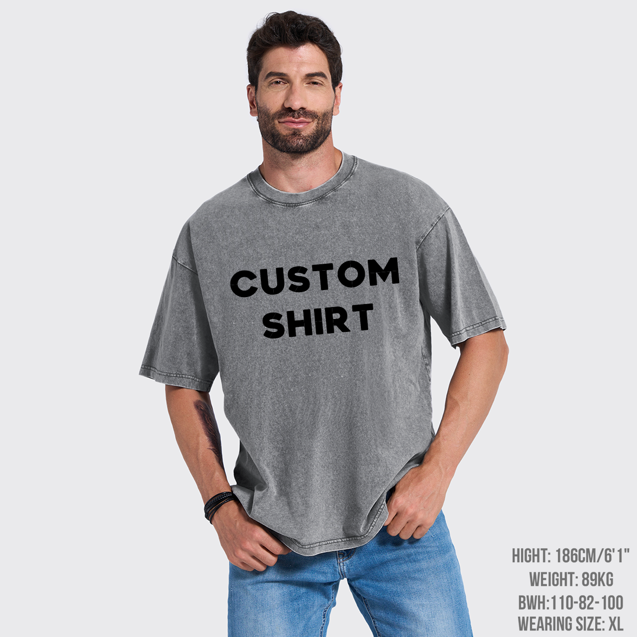 Custom Text Garment-dye Tees