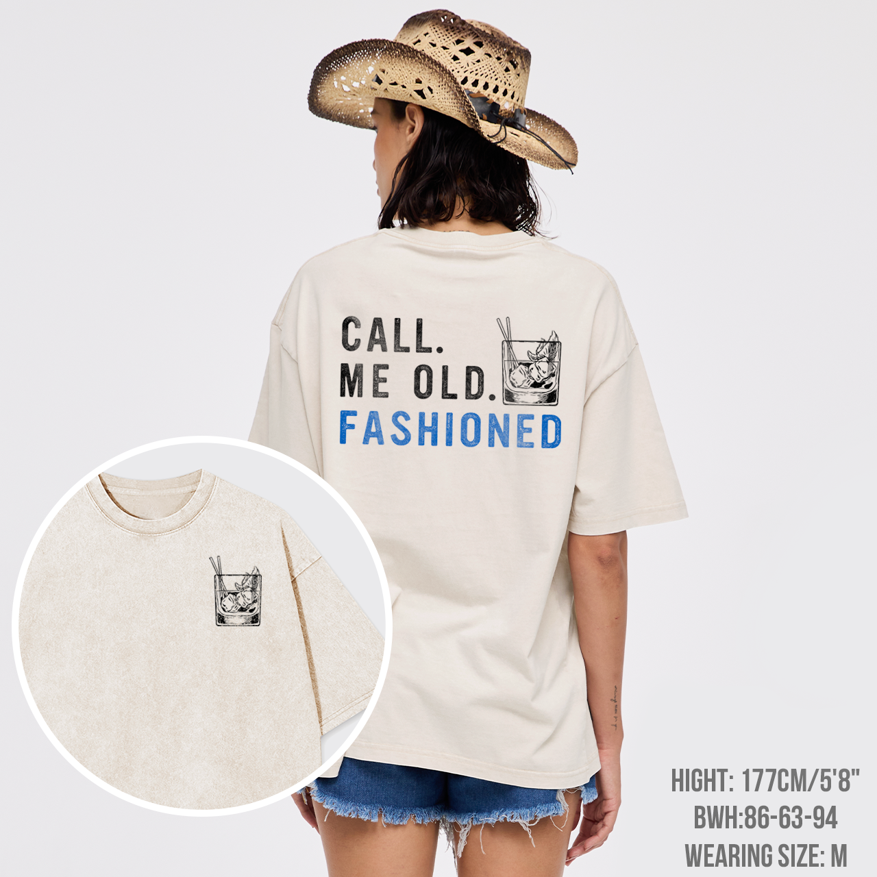 Call Me Old Fashioned Whiskey Lover Garment-dye Tees