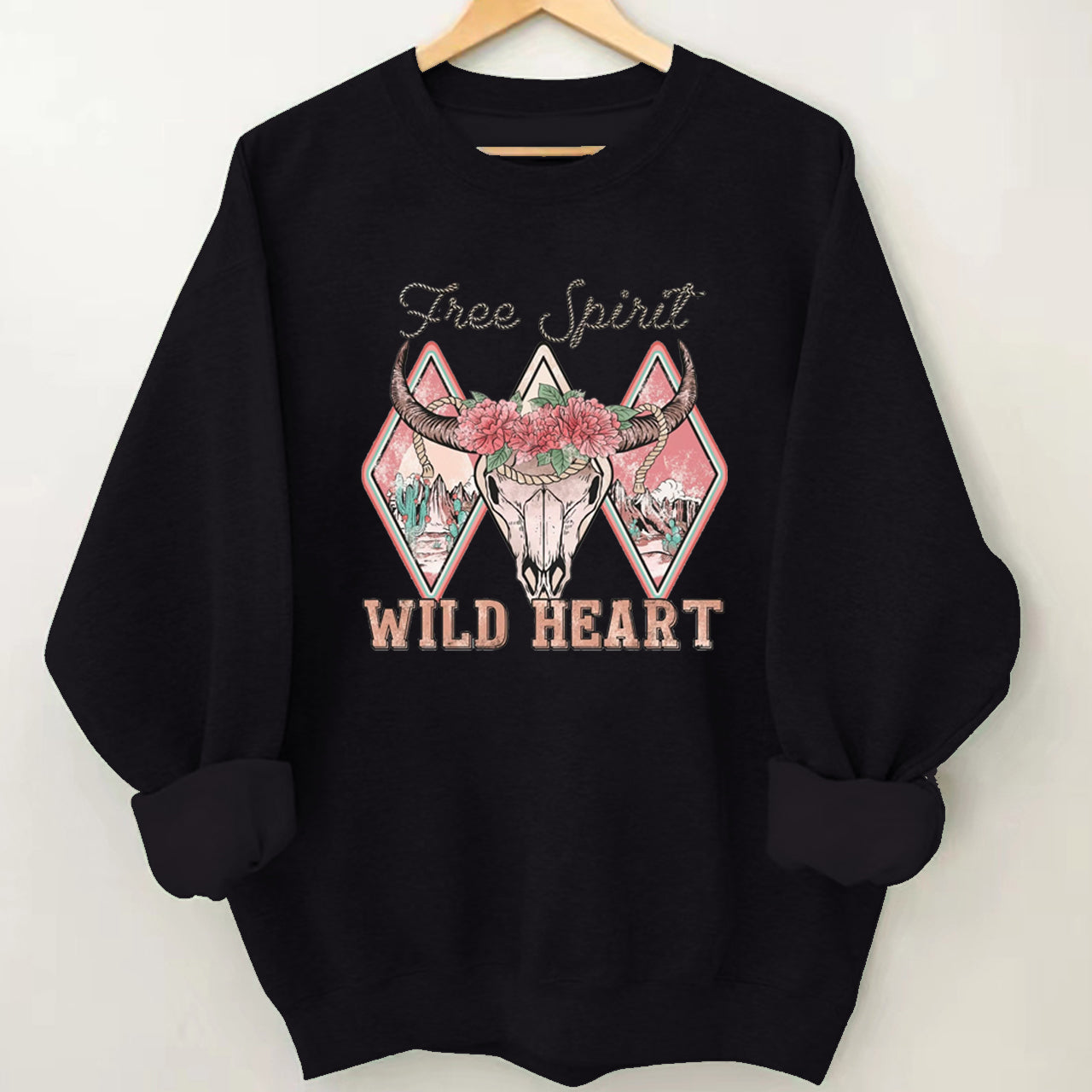 Wild Heart Valentine Boots Sweatshirt