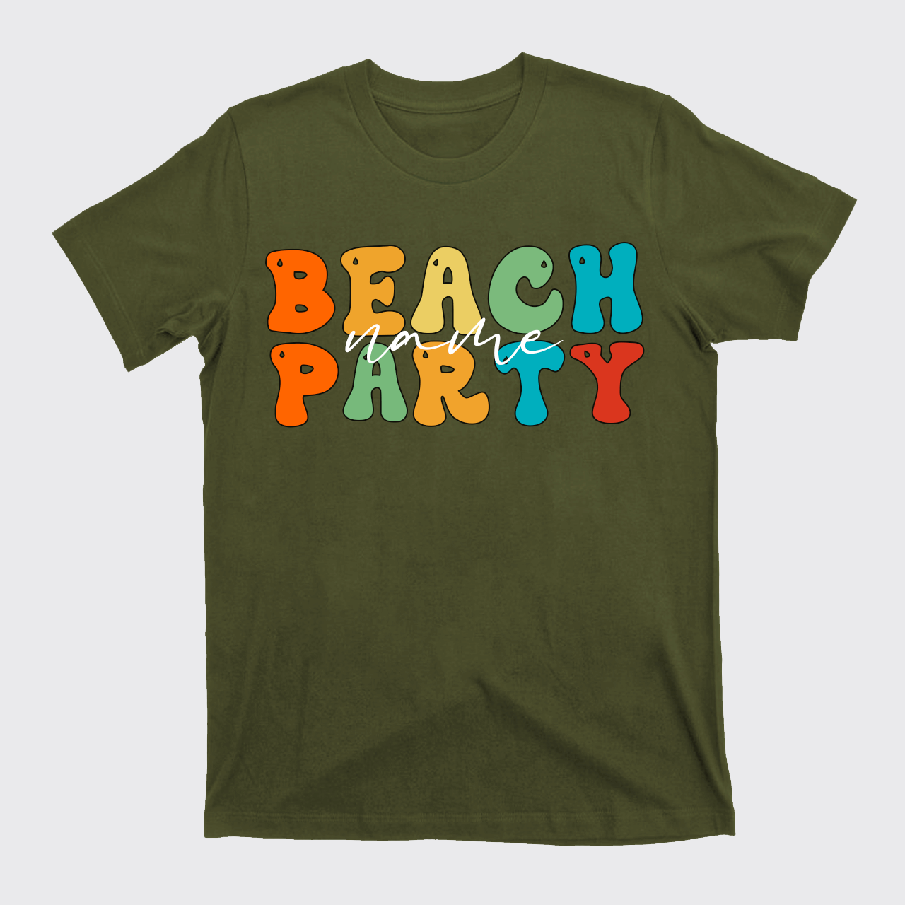 Personalized Name Beach Party T-Shirts