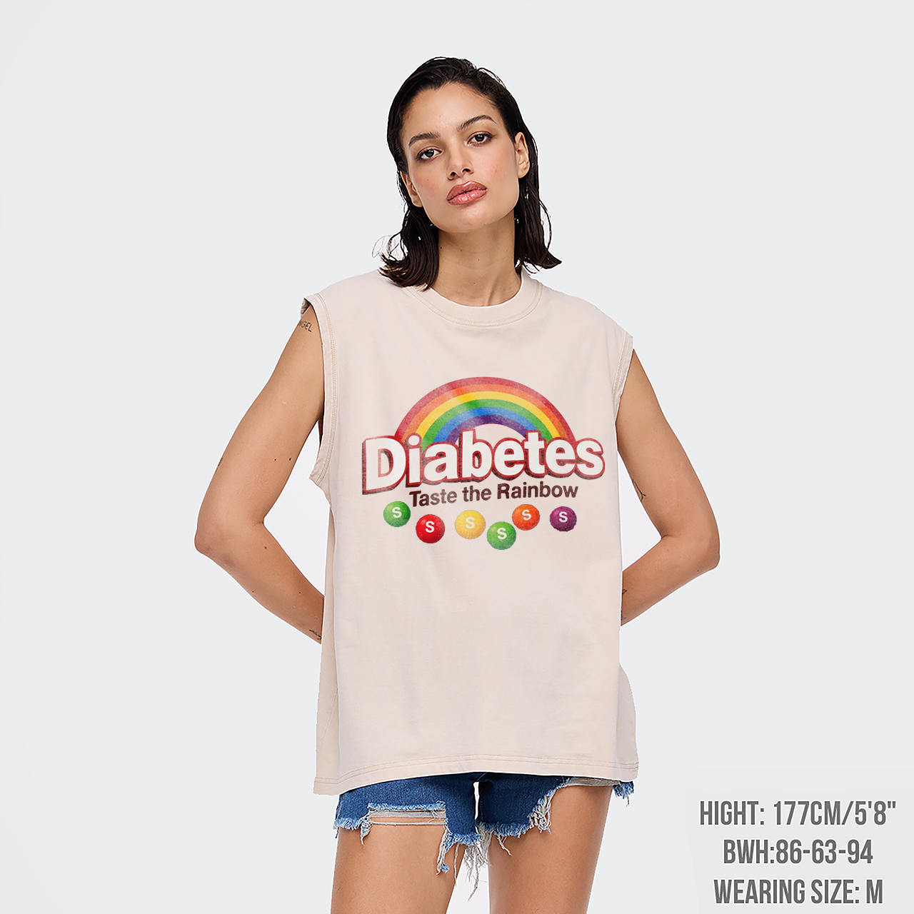 Funny Health-Diabetes Awareness Washed Tanks
