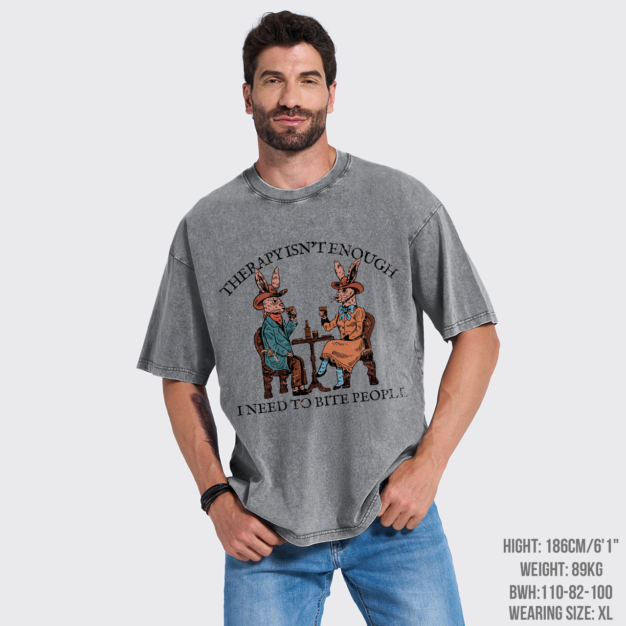 Therapy Isn't Enough I Need To Bite People Garment-dye Tees