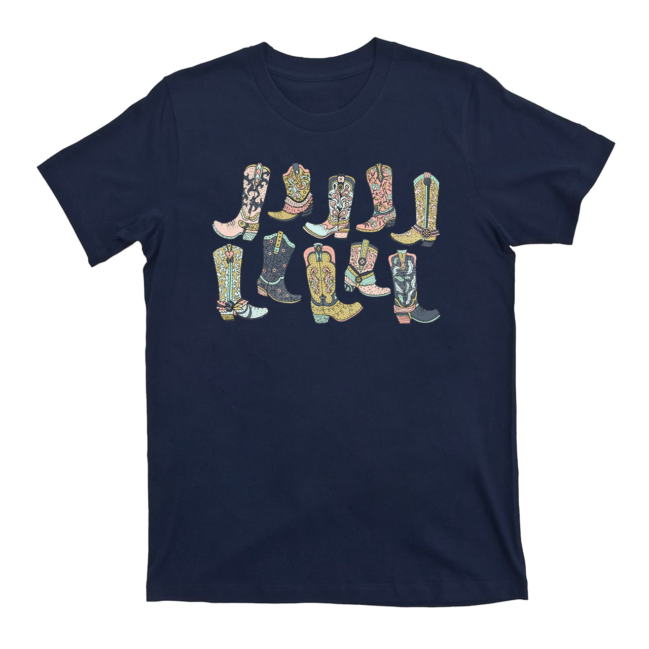 Cowgirl Boots Western Graphic Tee for Women