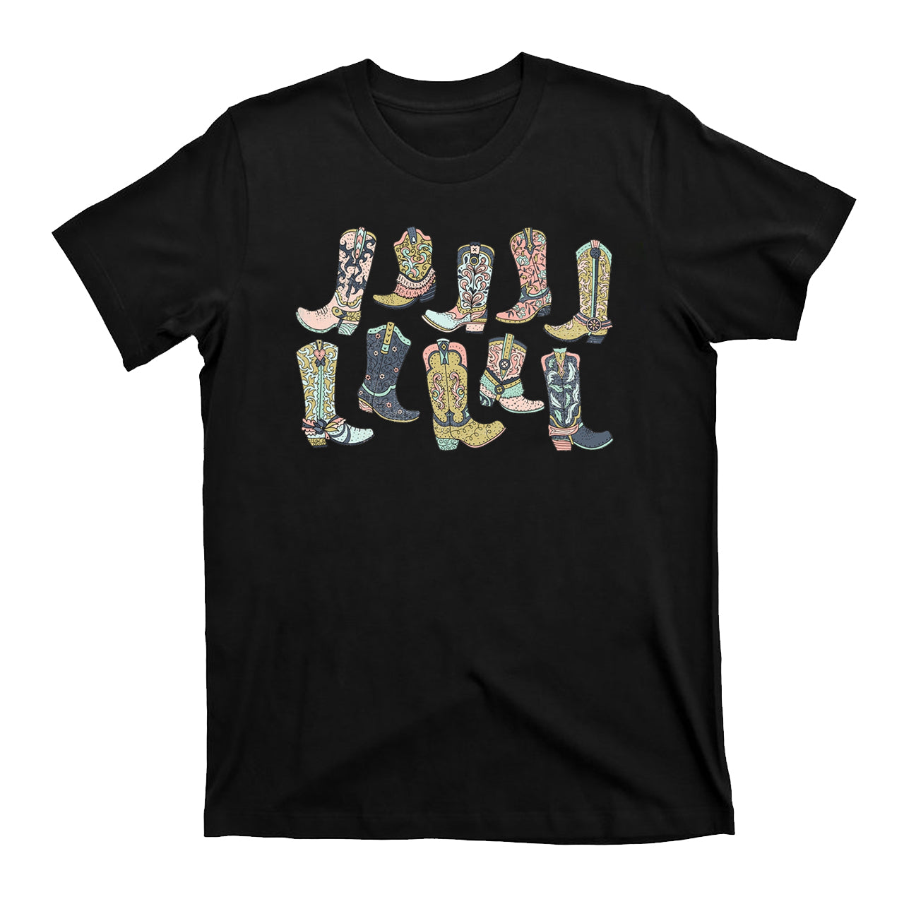 Cowgirl Boots Western Graphic Tee for Women