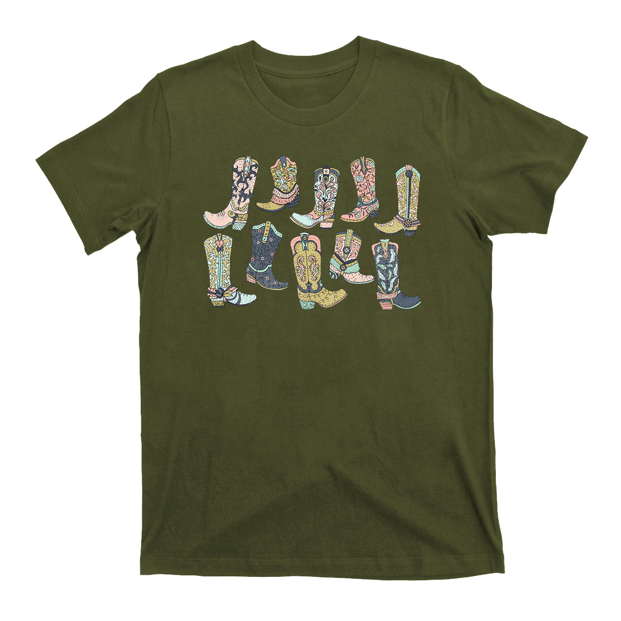Cowgirl Boots Western Graphic Tee for Women