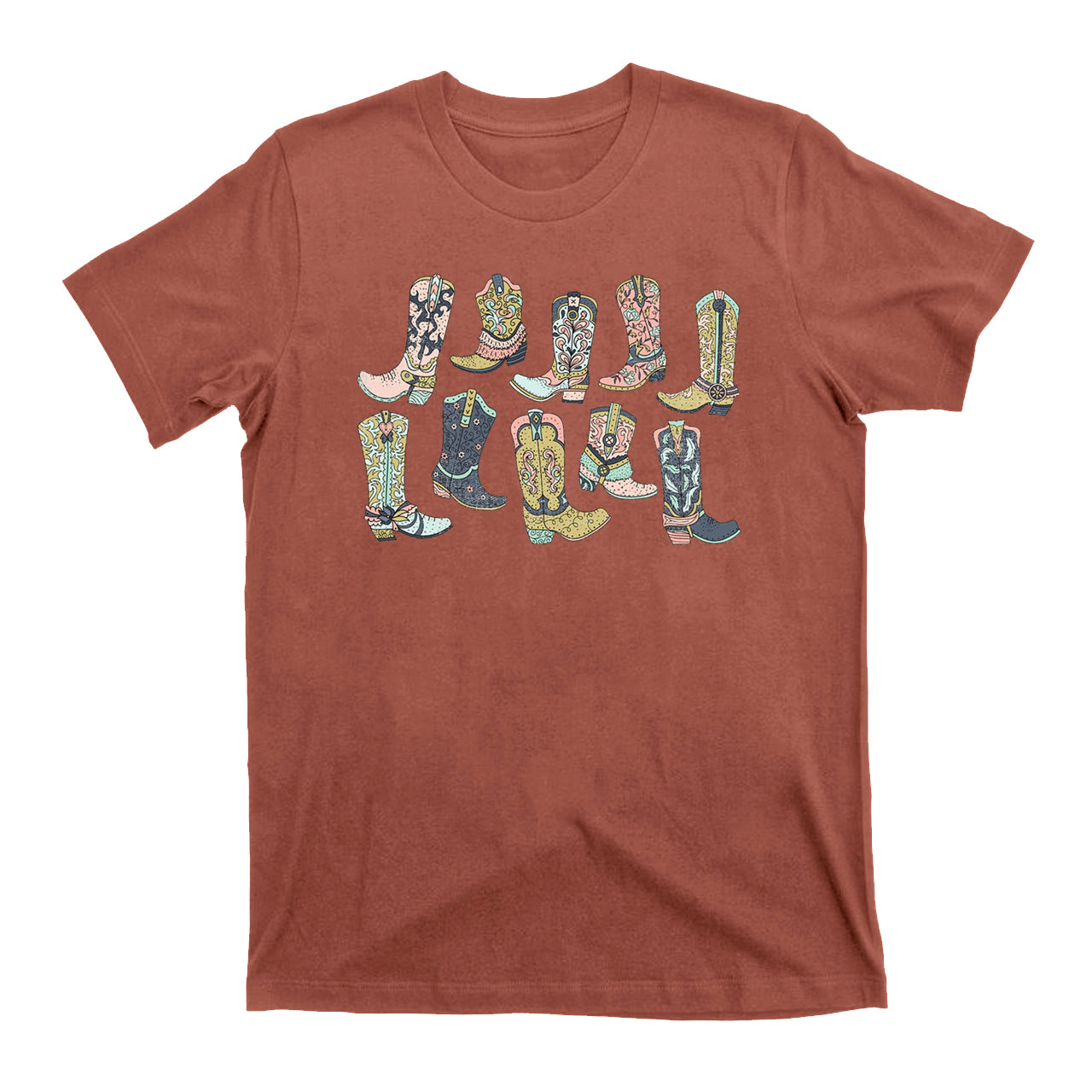 Cowgirl Boots Western Graphic Tee for Women