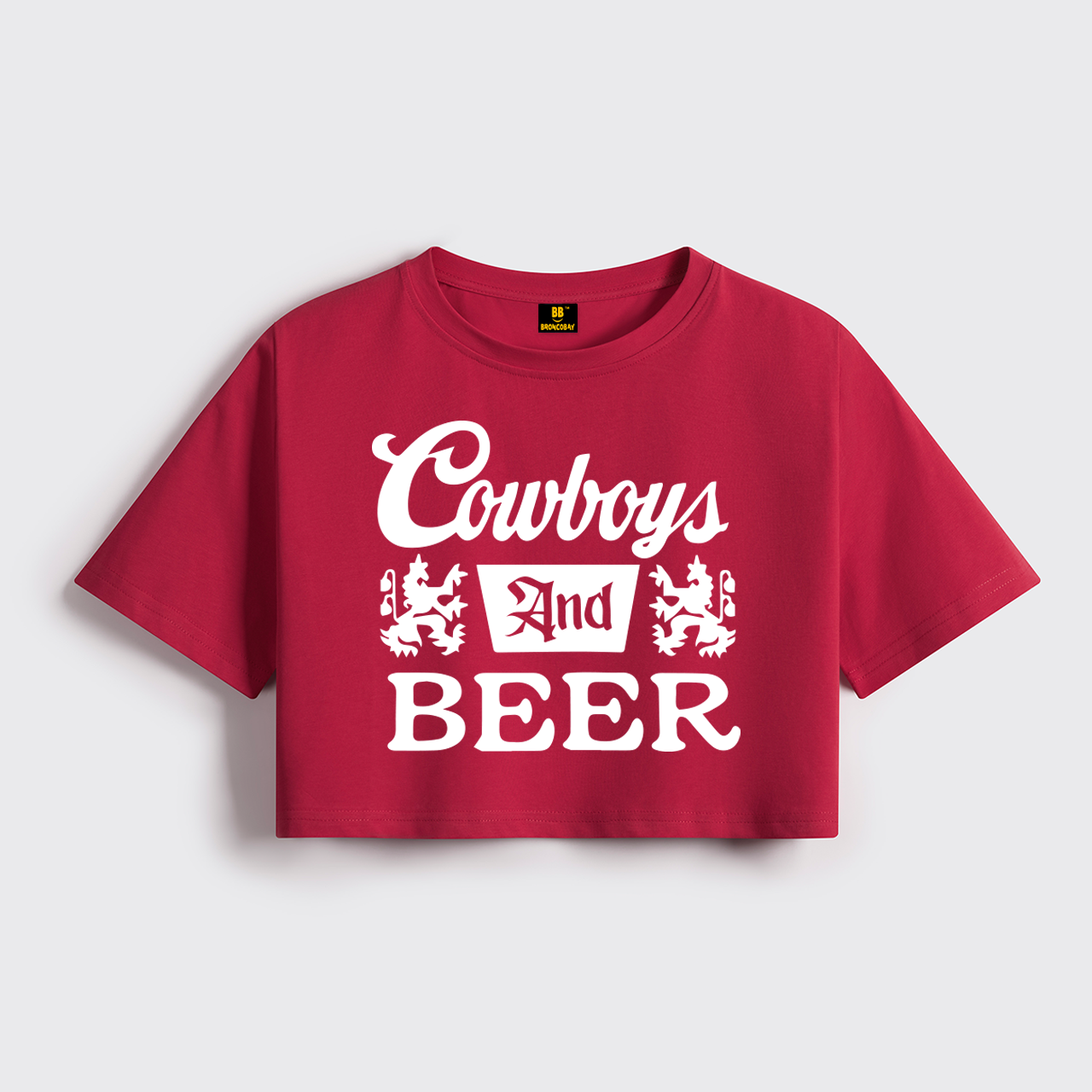 Cowboys Beer Cropped Boxy Tee