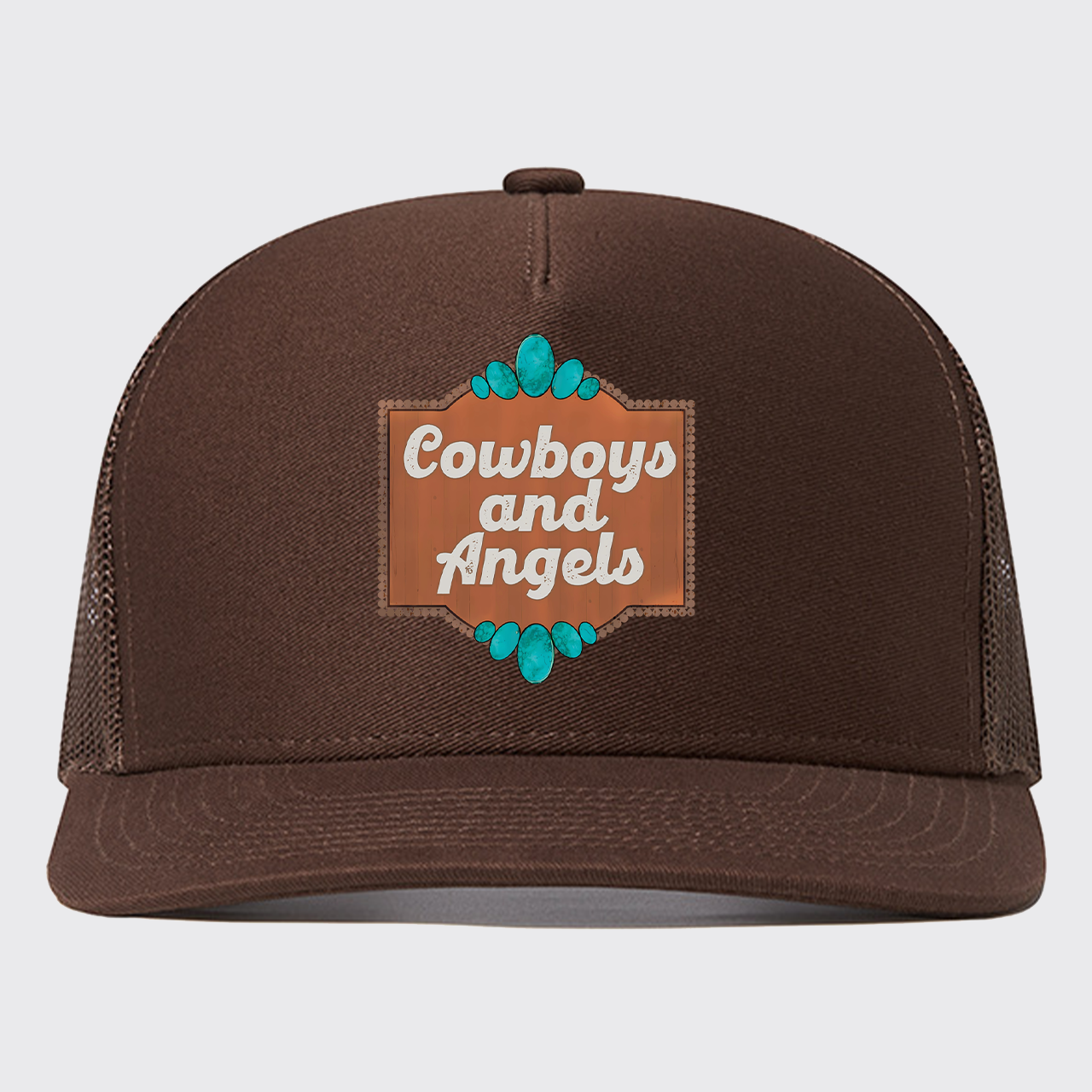 Cowboy And Angel Trucker Hat