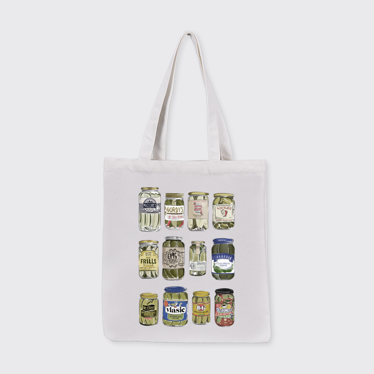 Vintage Canned Pickles Funny_Broncobay Canvas Tote Bag