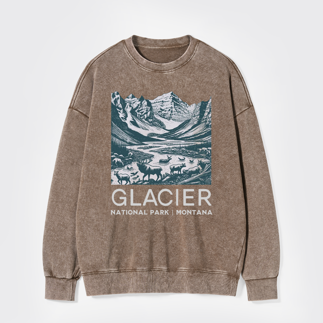 Glacier National Park Washed Sweatshirts