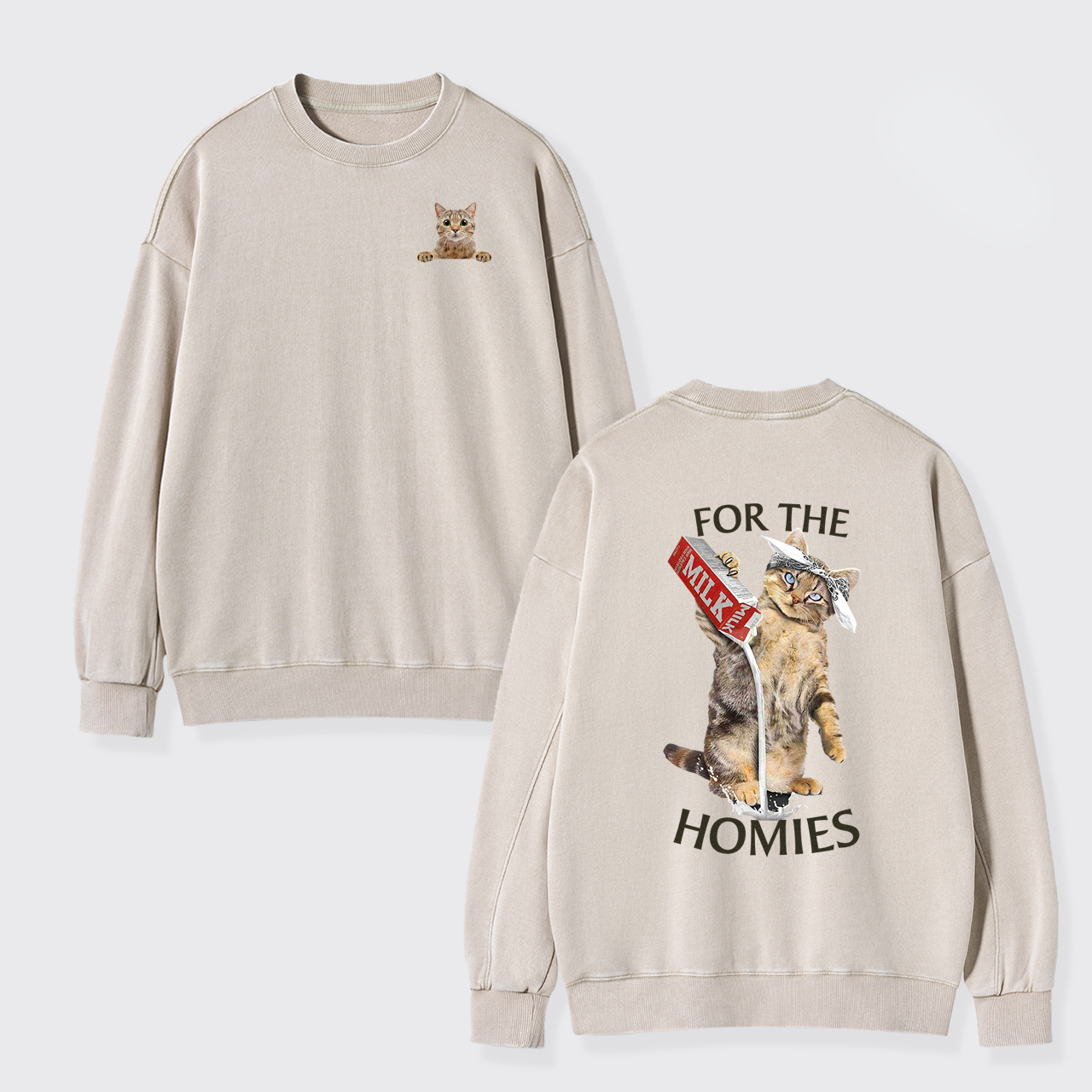 For The Homies Washed Sweatshirts