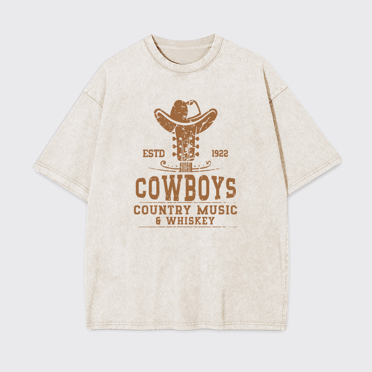 Cowboys Country Music 6 Whiskey Garment-dye Tees