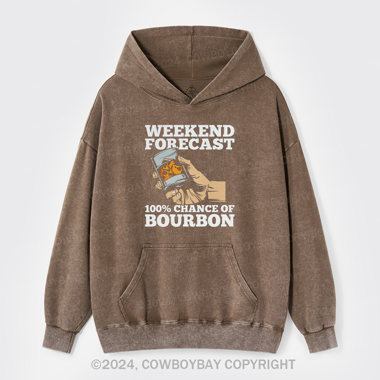 Bourbon Whiskey Garment-Dye Hoodies