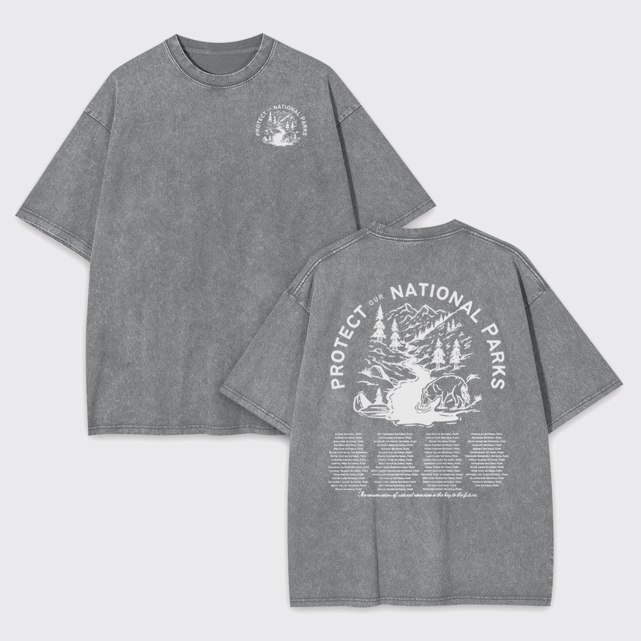Nature Lover Mountain Hiking Garment-dye Tees