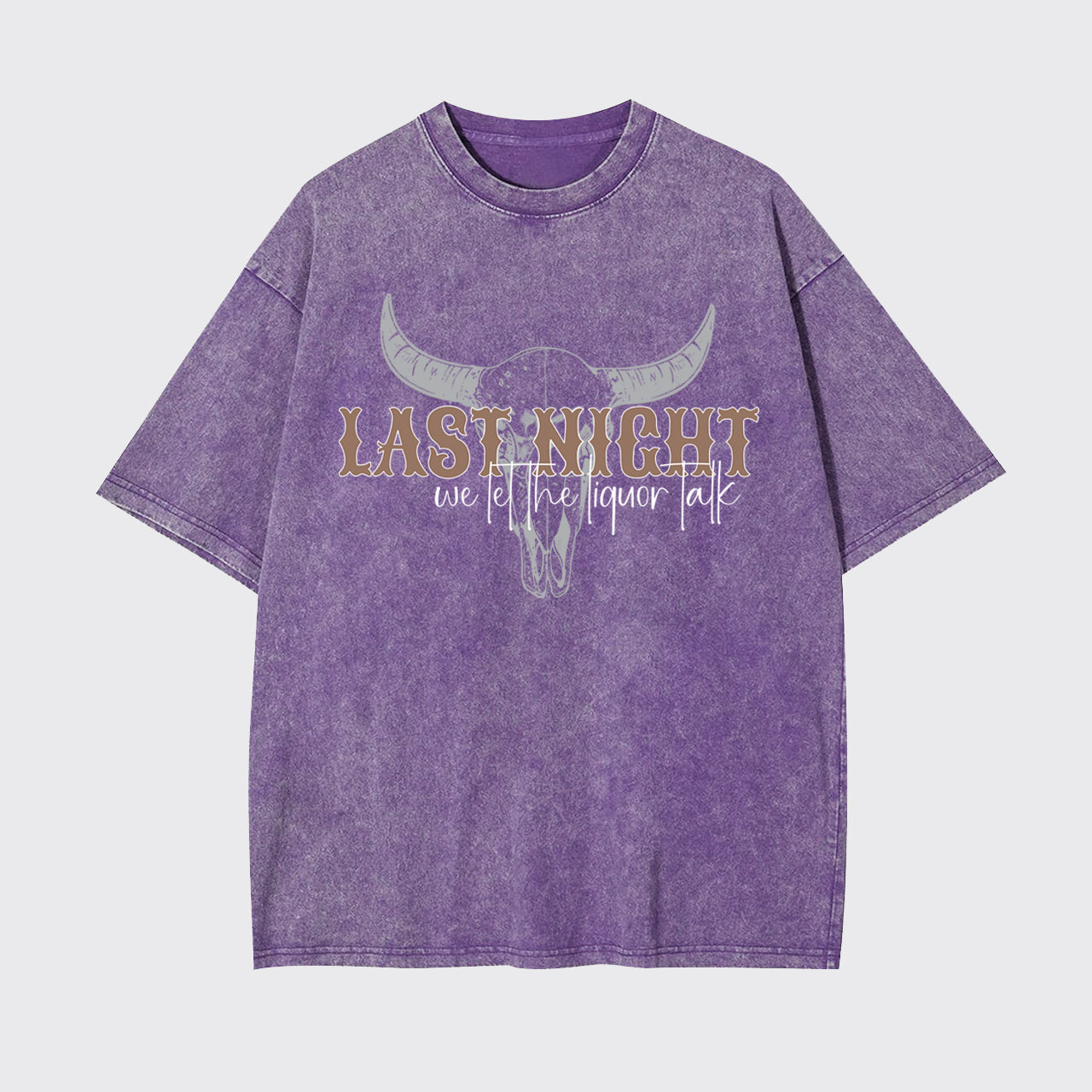 Country Concert Last Night We Let The Liquor Talk Garment-dye Tees