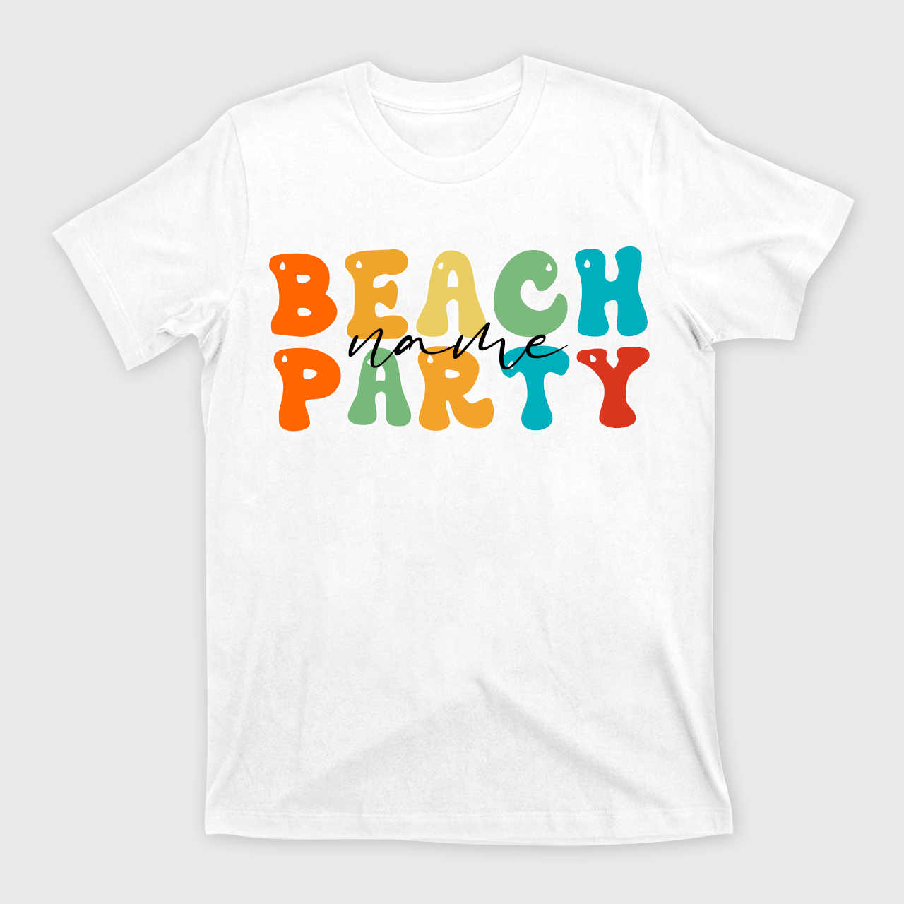Personalized Name Beach Party T-Shirts