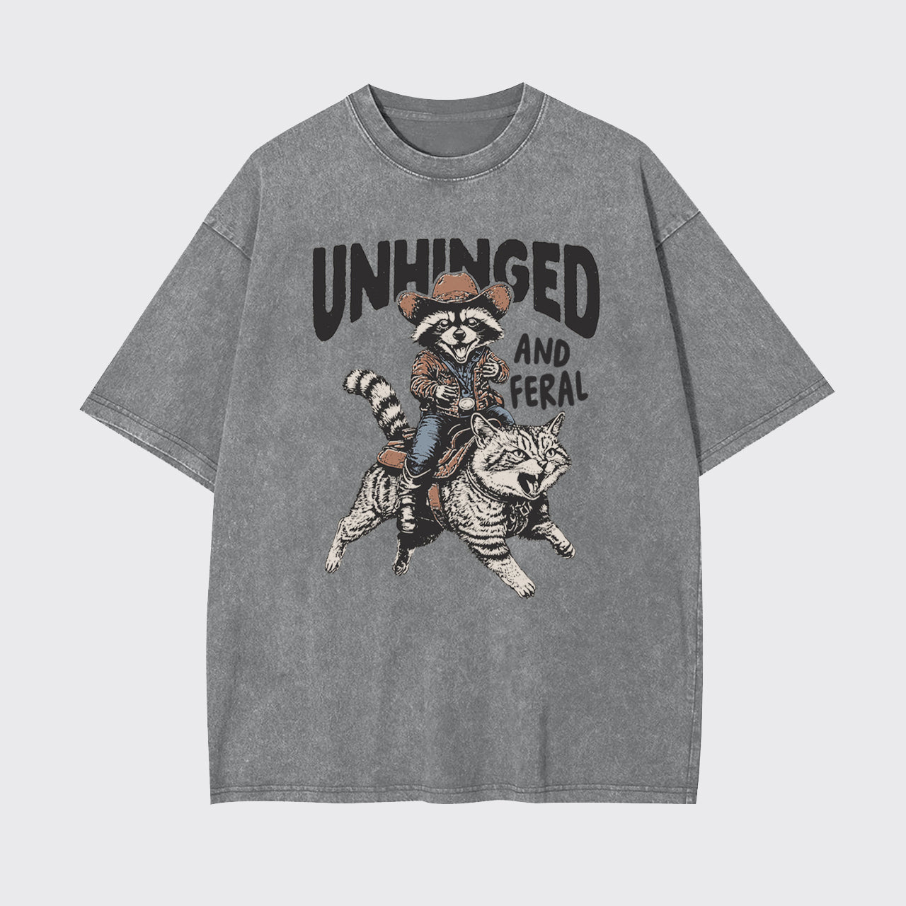 Western Raccoon-Unhinged And Feral Garment-dye Tees