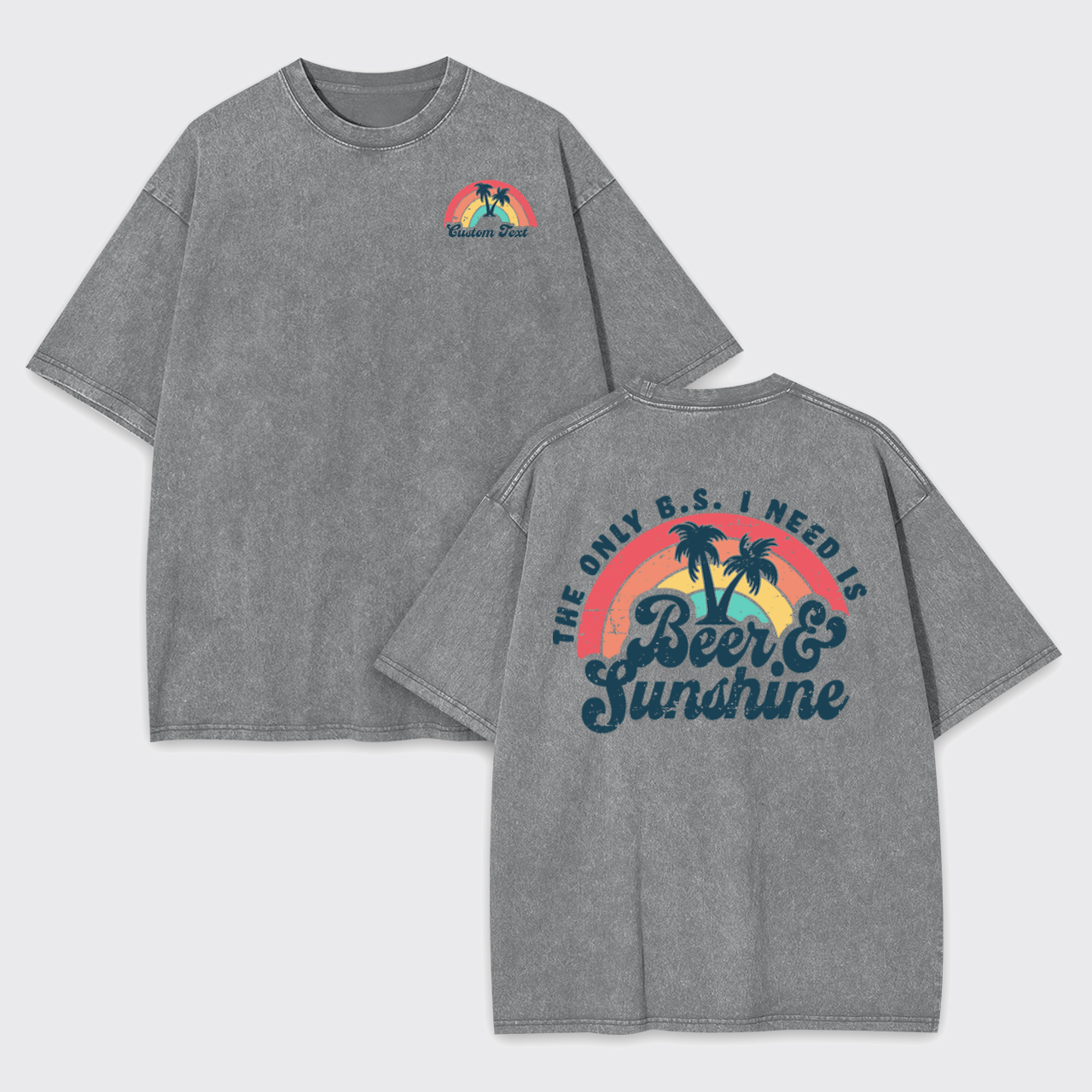 Personalized Beer And Sunshine Garment-dye Tees