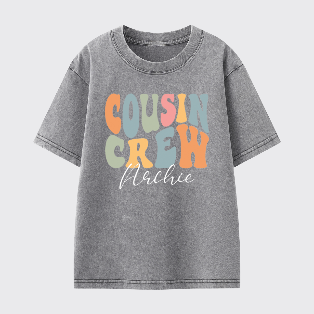 Personalized Cousin Crew Washed Toddler T-shirt