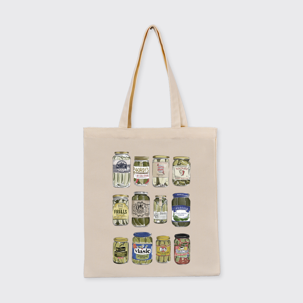 Vintage Canned Pickles Funny_Broncobay Canvas Tote Bag
