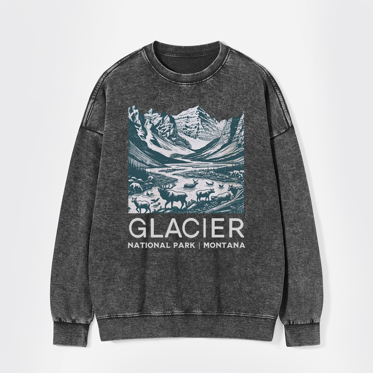 Glacier National Park Washed Sweatshirts