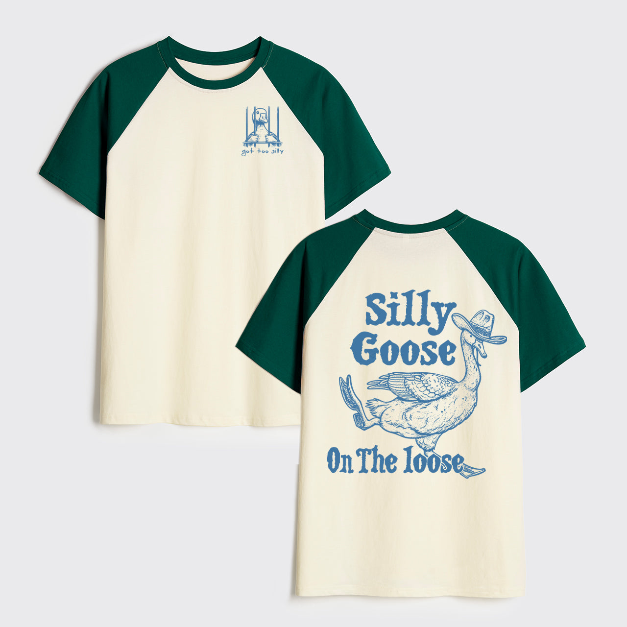 Silly Goose On The Lose Raglan T-shirts