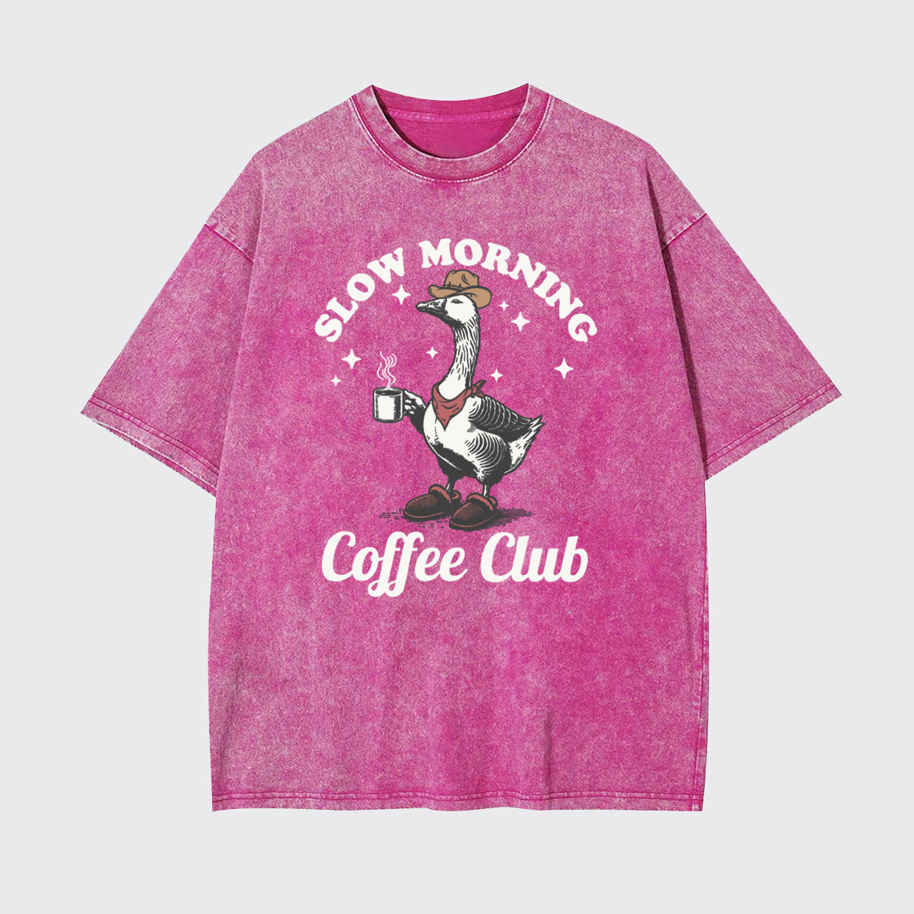 Funny Goose-Slow Morning Coffee Club Garment-dye Tees