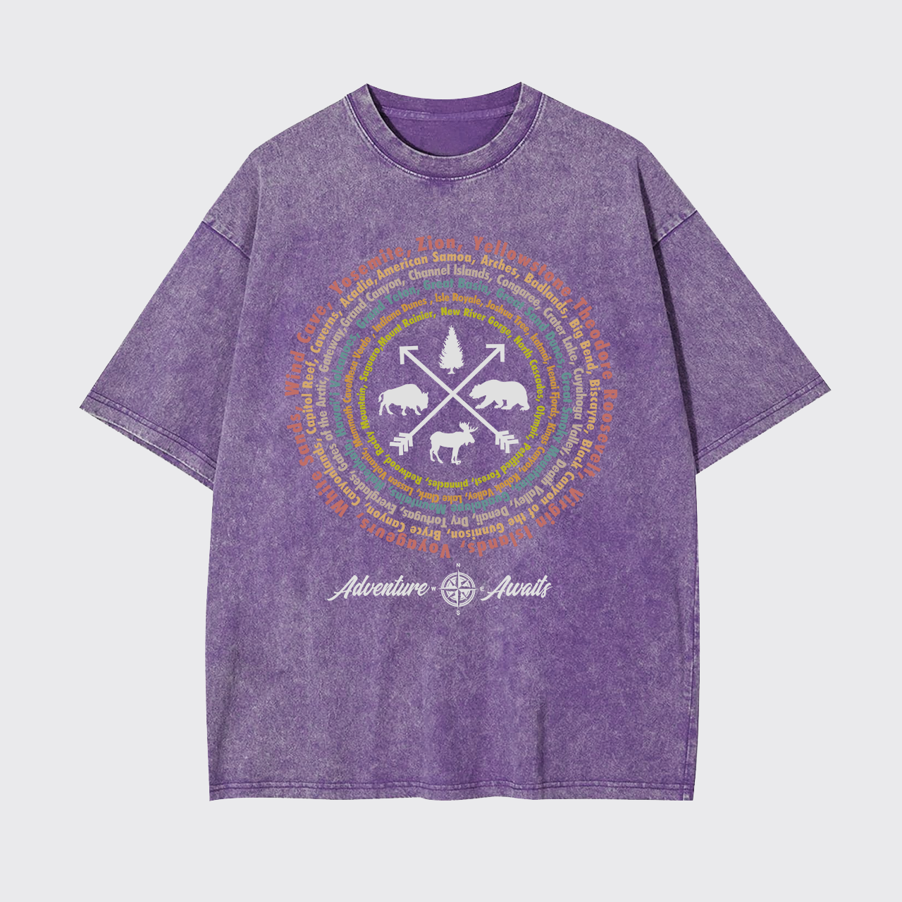 Compass And 63 National Park Garment-dye Tees