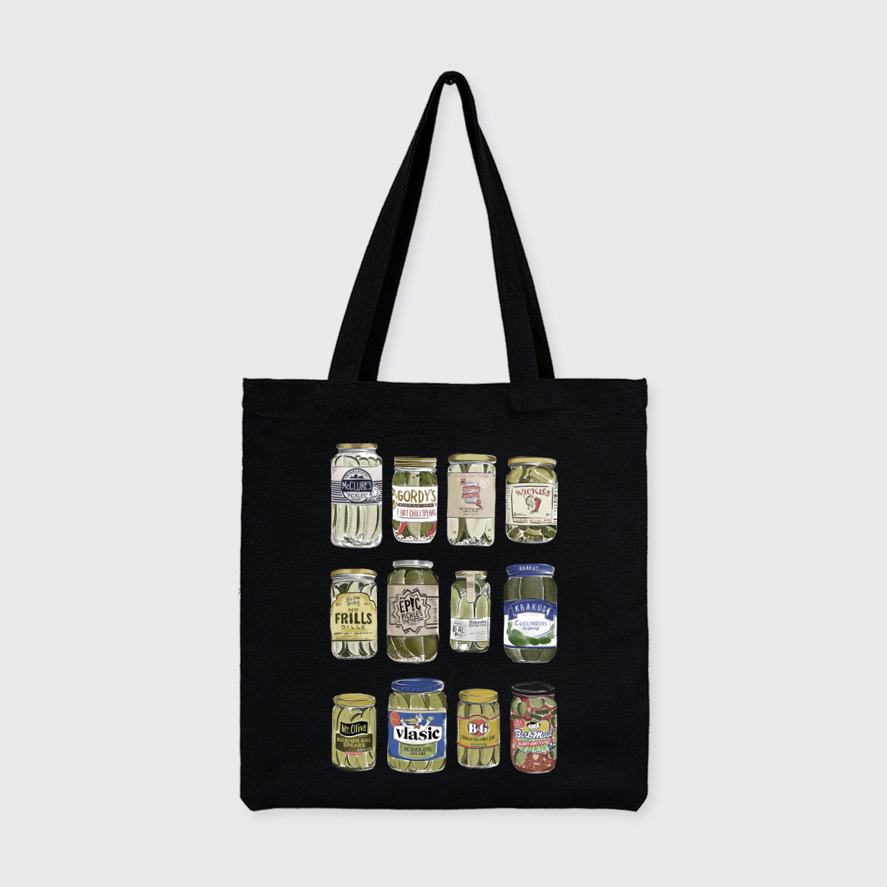 Vintage Canned Pickles Funny_Broncobay Canvas Tote Bag