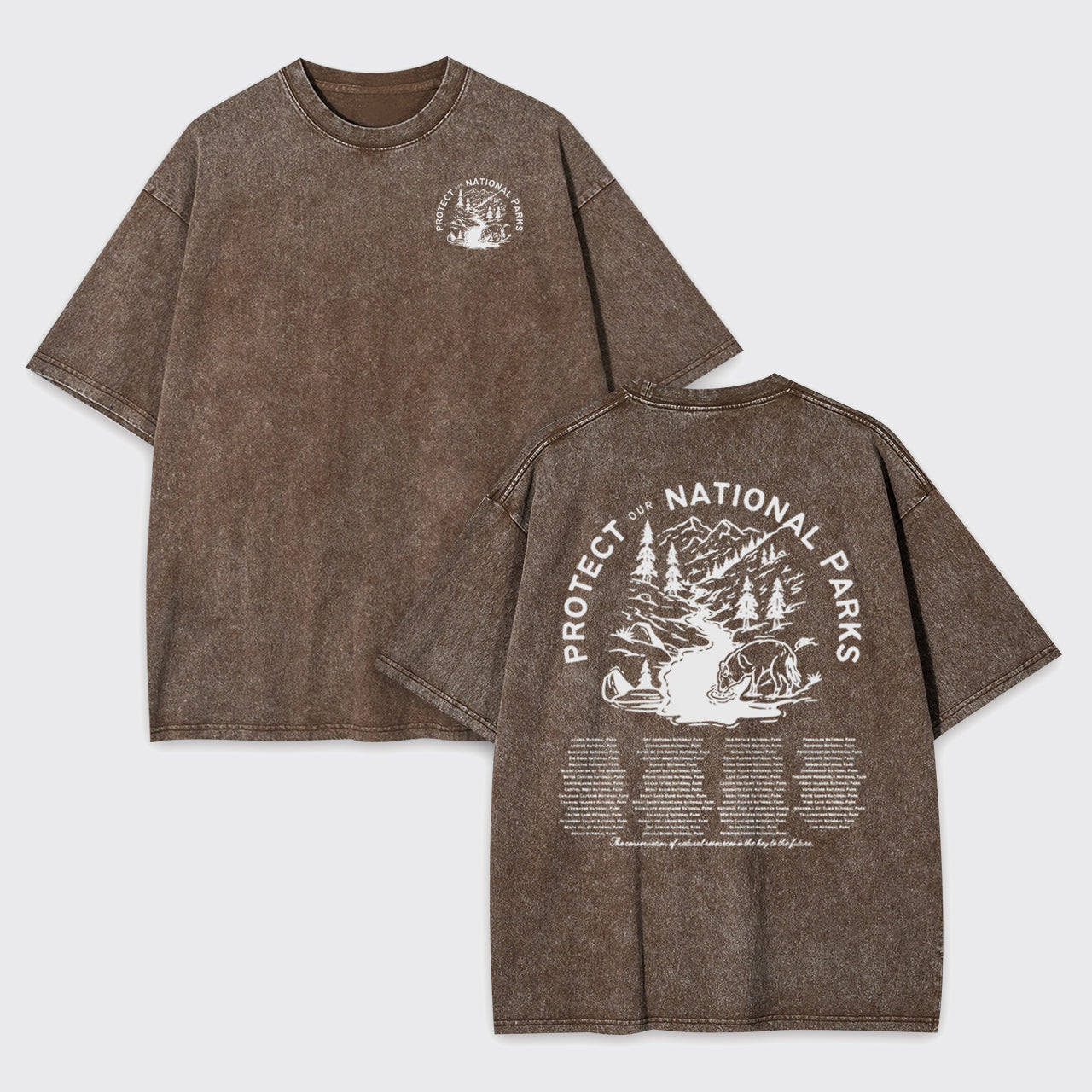 Nature Lover Mountain Hiking Garment-dye Tees