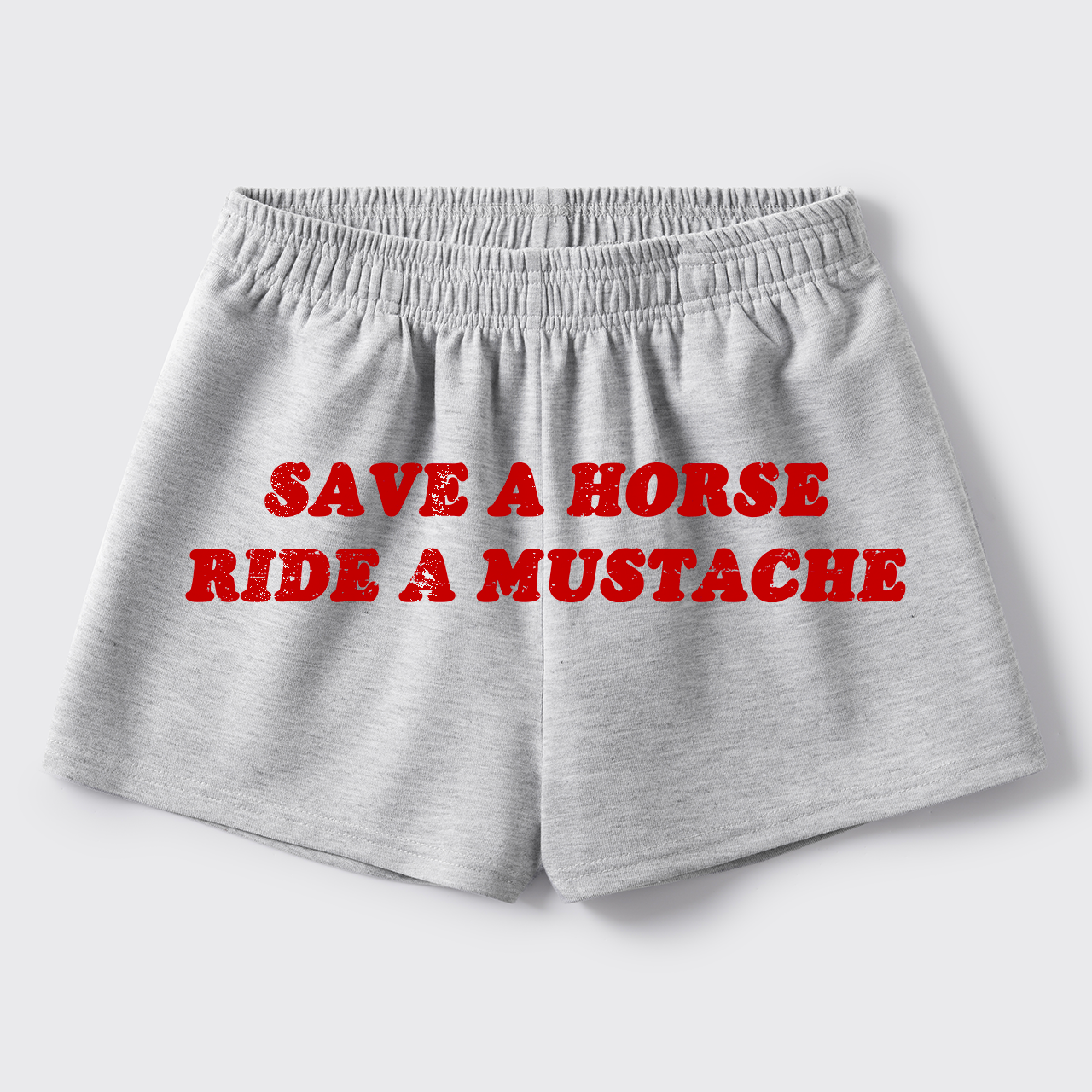 Save A Horse Ride A Mustache_Broncobay Sweat Shorts