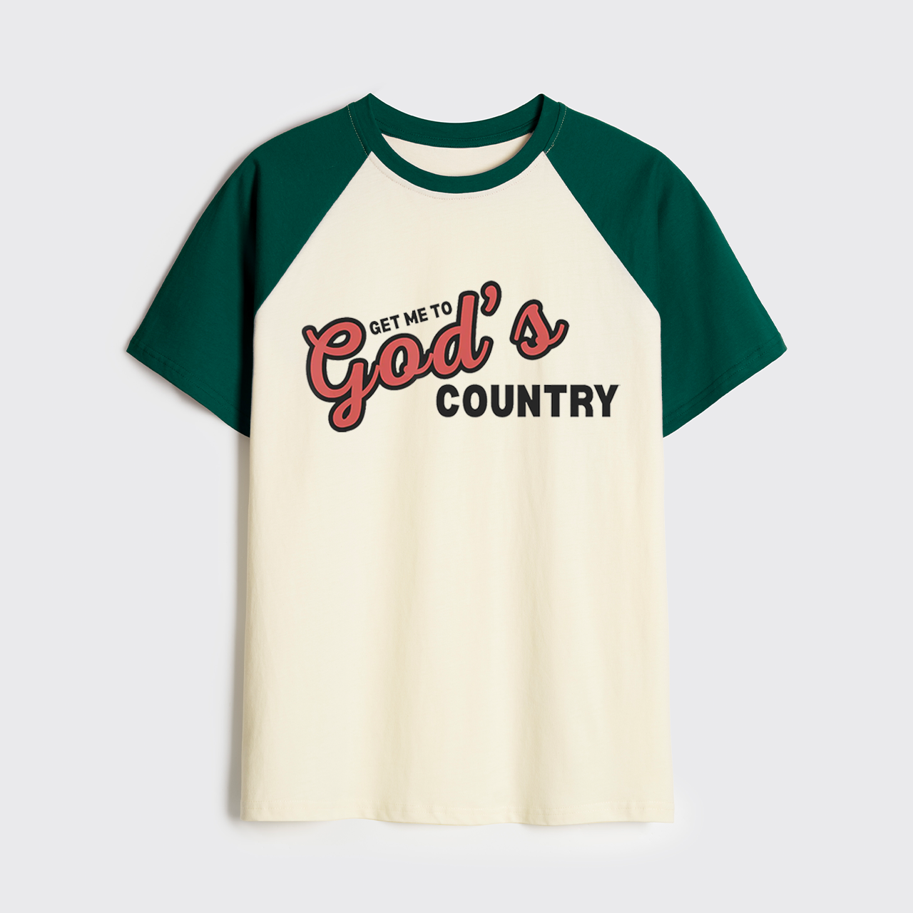 Get Me To God's Country Raglan T-shirts