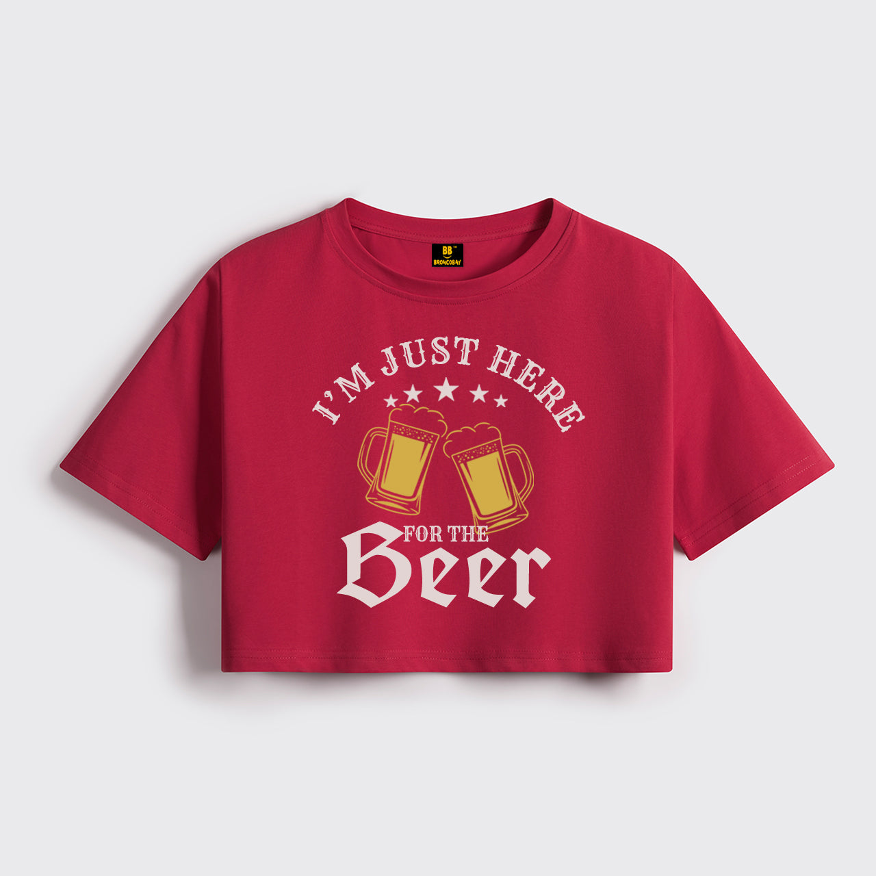 I'm Just Here For The Beer Cropped Boxy Tee