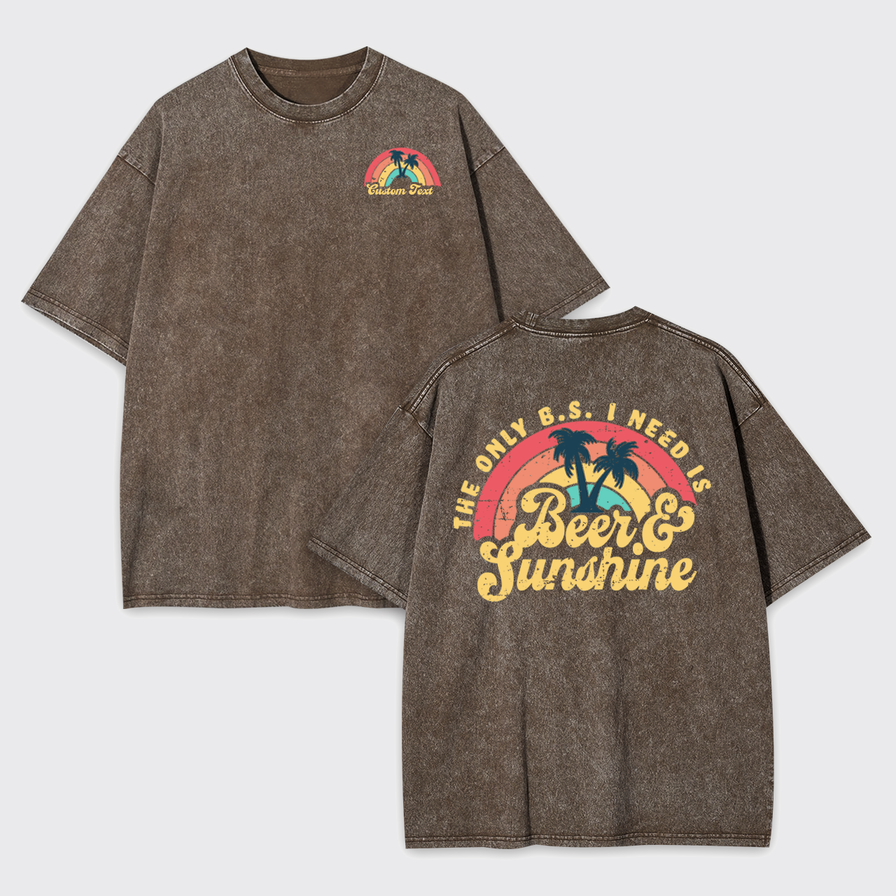 Personalized Beer And Sunshine Garment-dye Tees