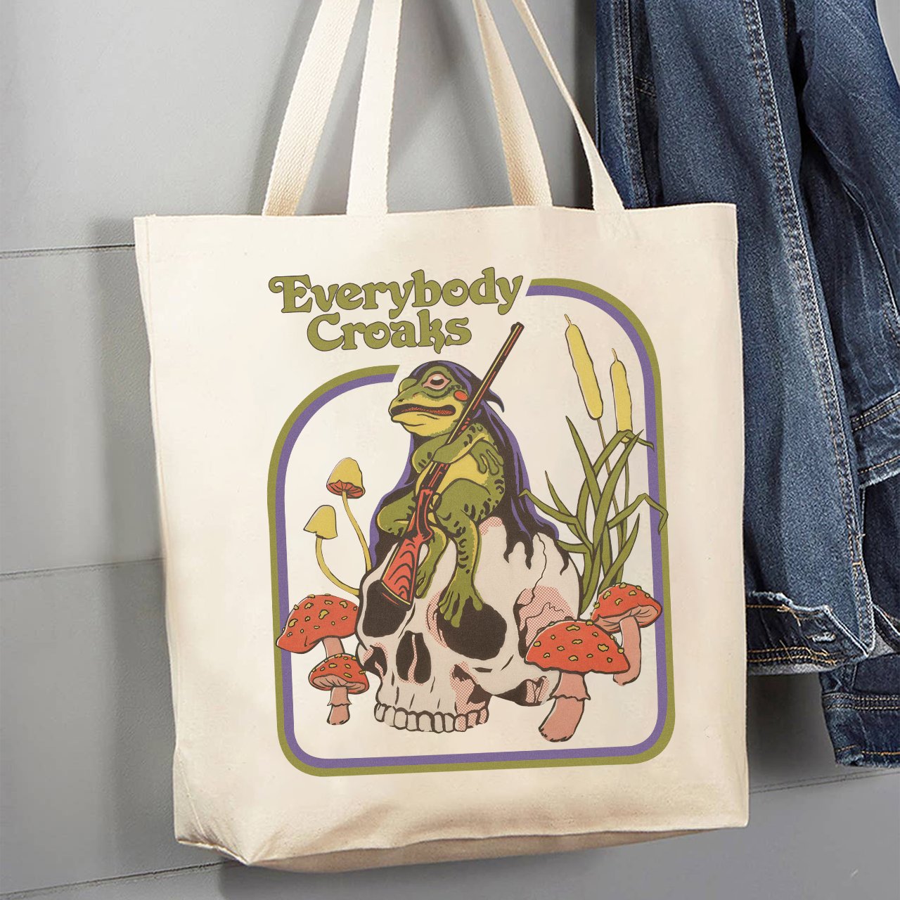 Mental Health-Everybody Croaks_Broncobay Canvas Tote Bag