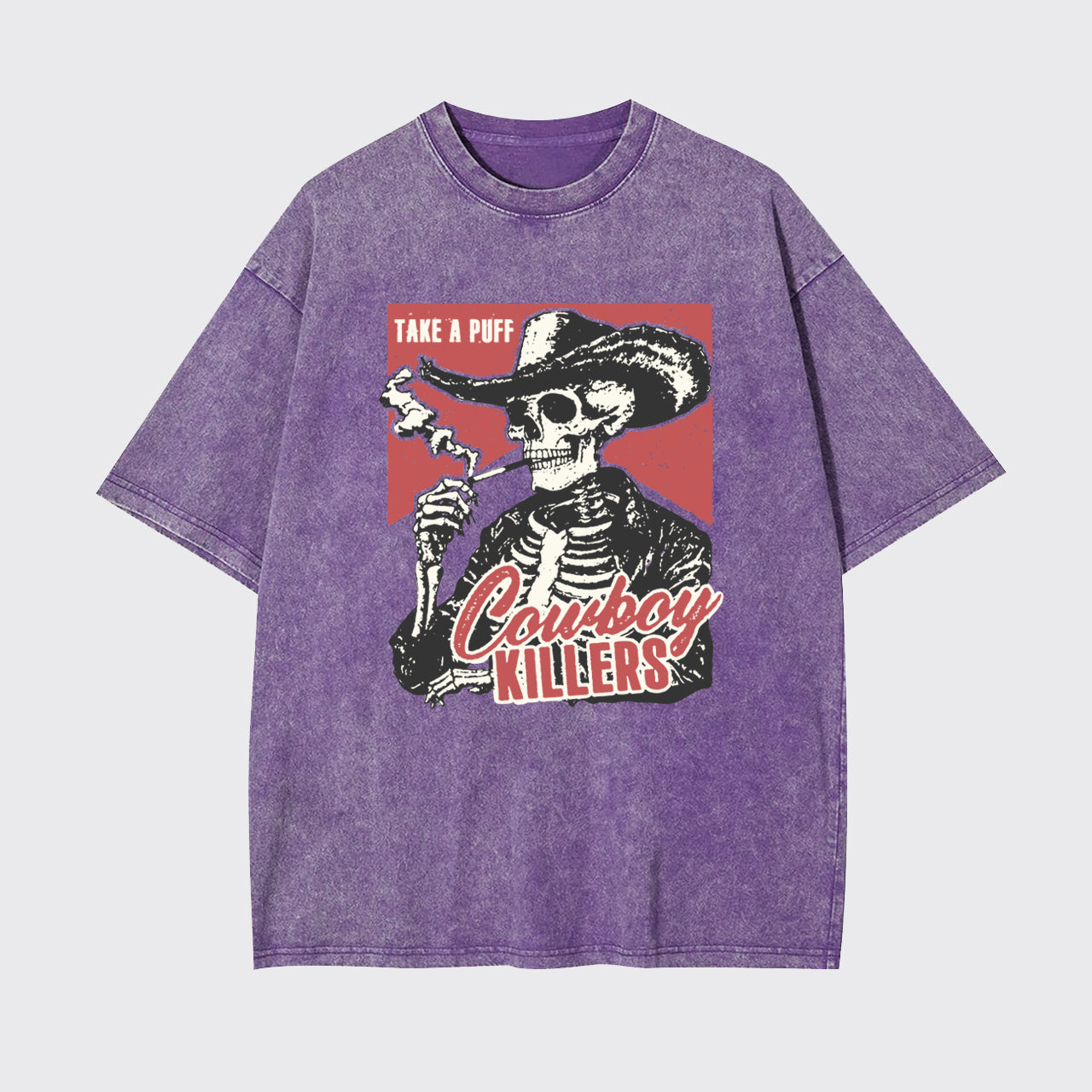 Retro Western-Take A Puff Cowboys Killers Garment-dye Tees