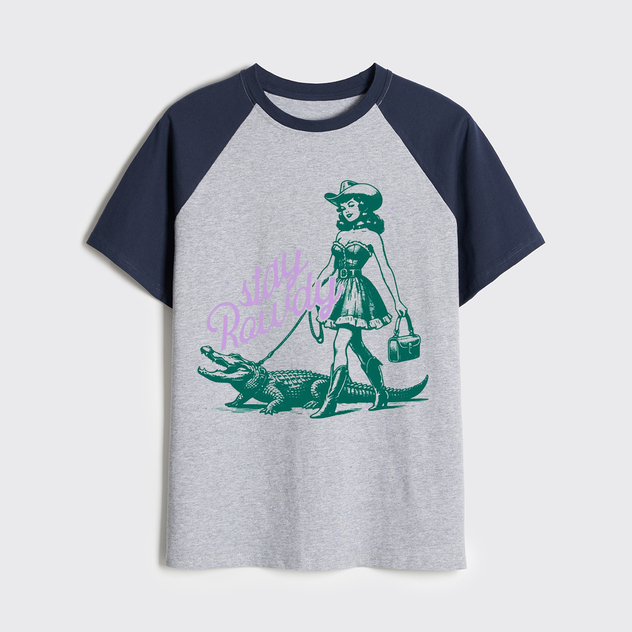 Stay Rowdy Retro Cowgirl Raglan T-shirts