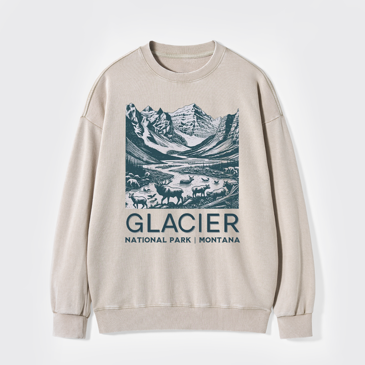 Glacier National Park Washed Sweatshirts