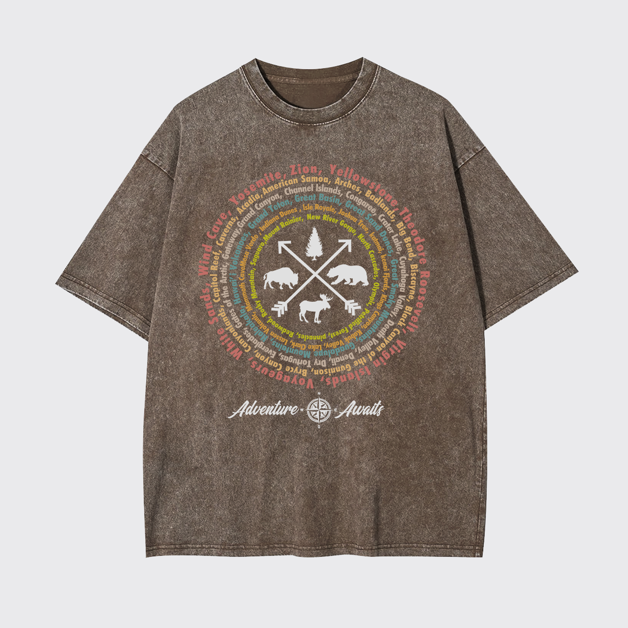 Compass And 63 National Park Garment-dye Tees