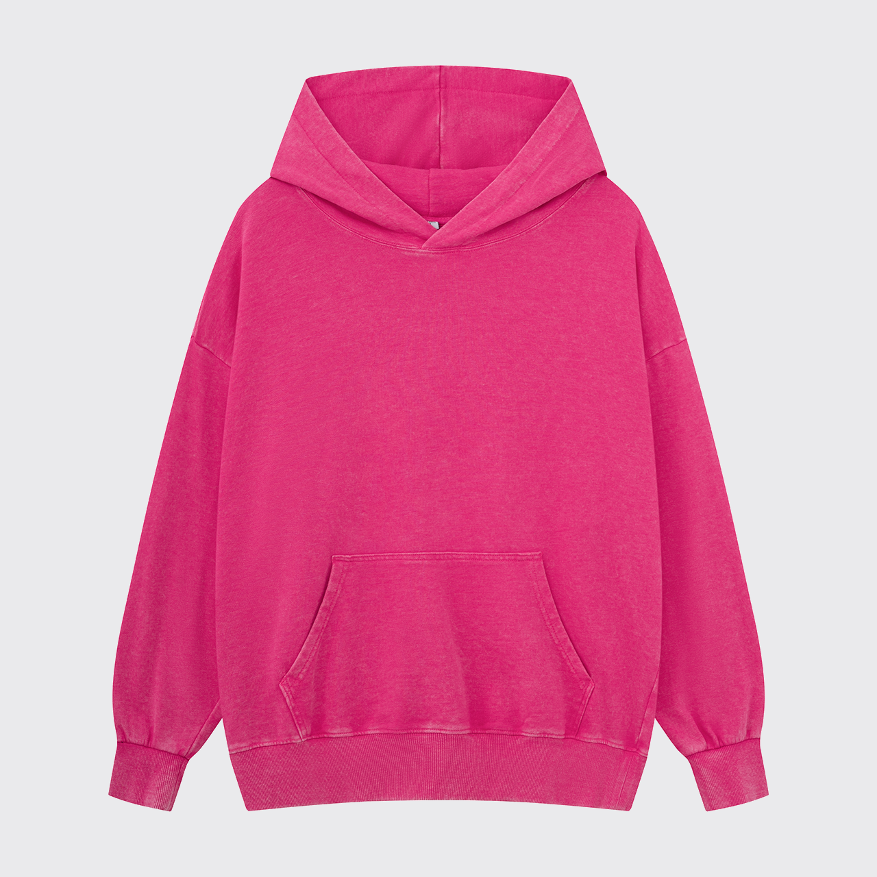 Washed Hoodie:Rose Red