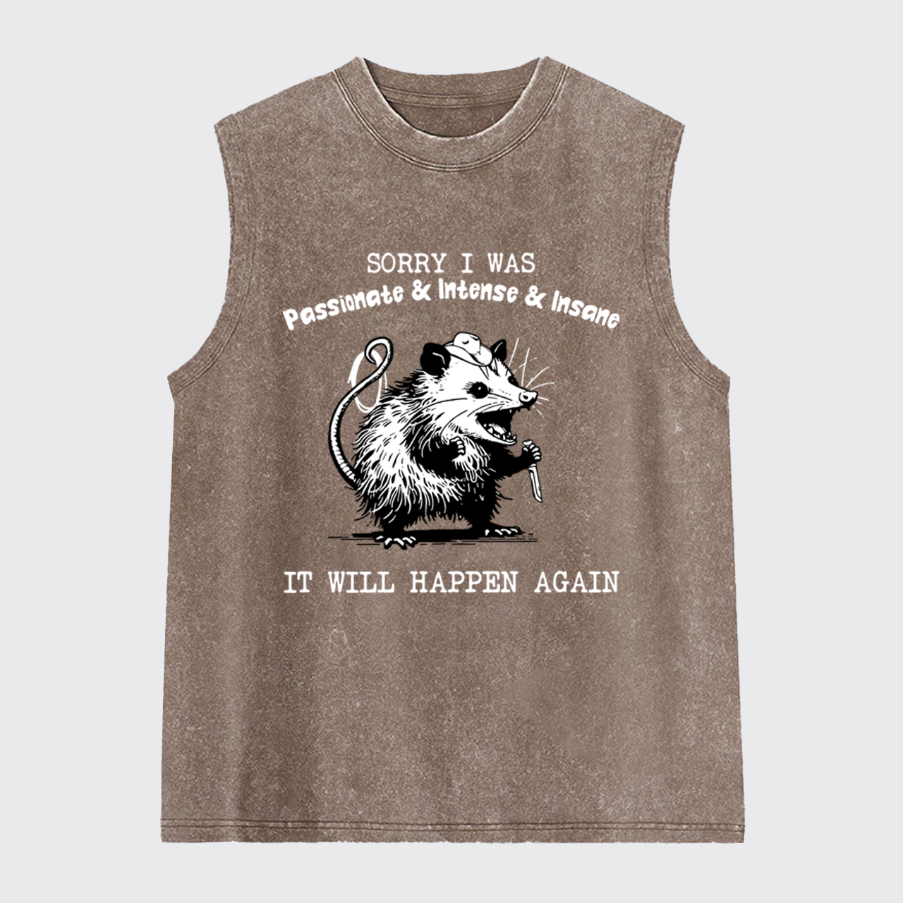 Sorry I Was Passionate&Intense&Insane Washed Tanks