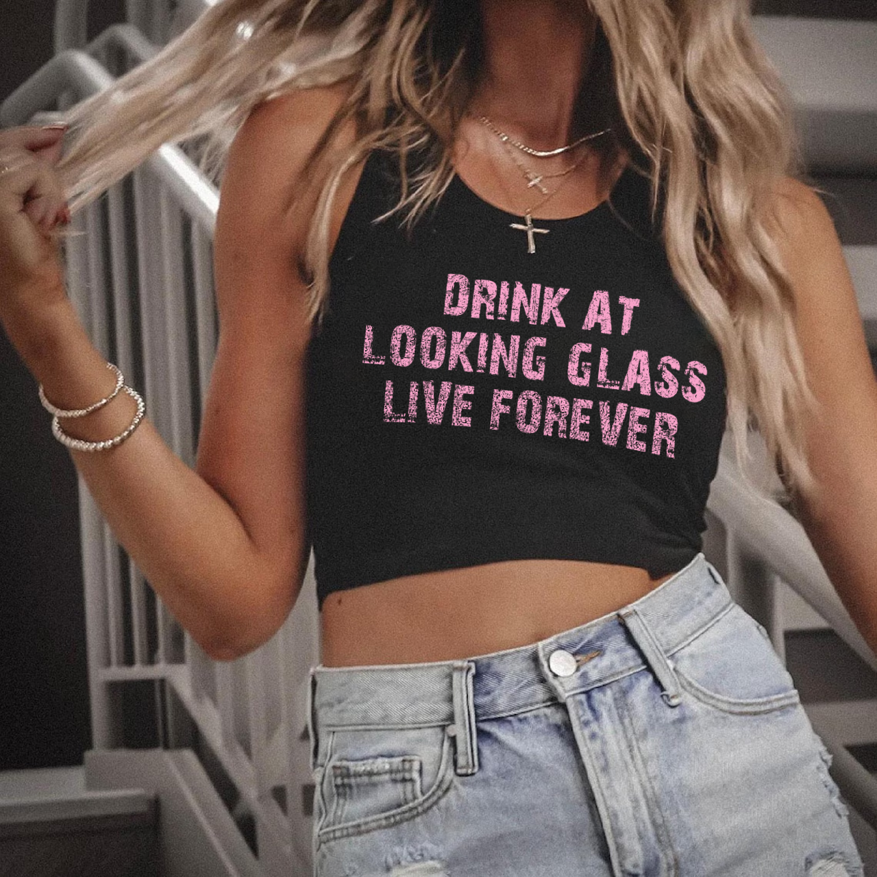 Drink At Looking Glass Live Forever Tank Top