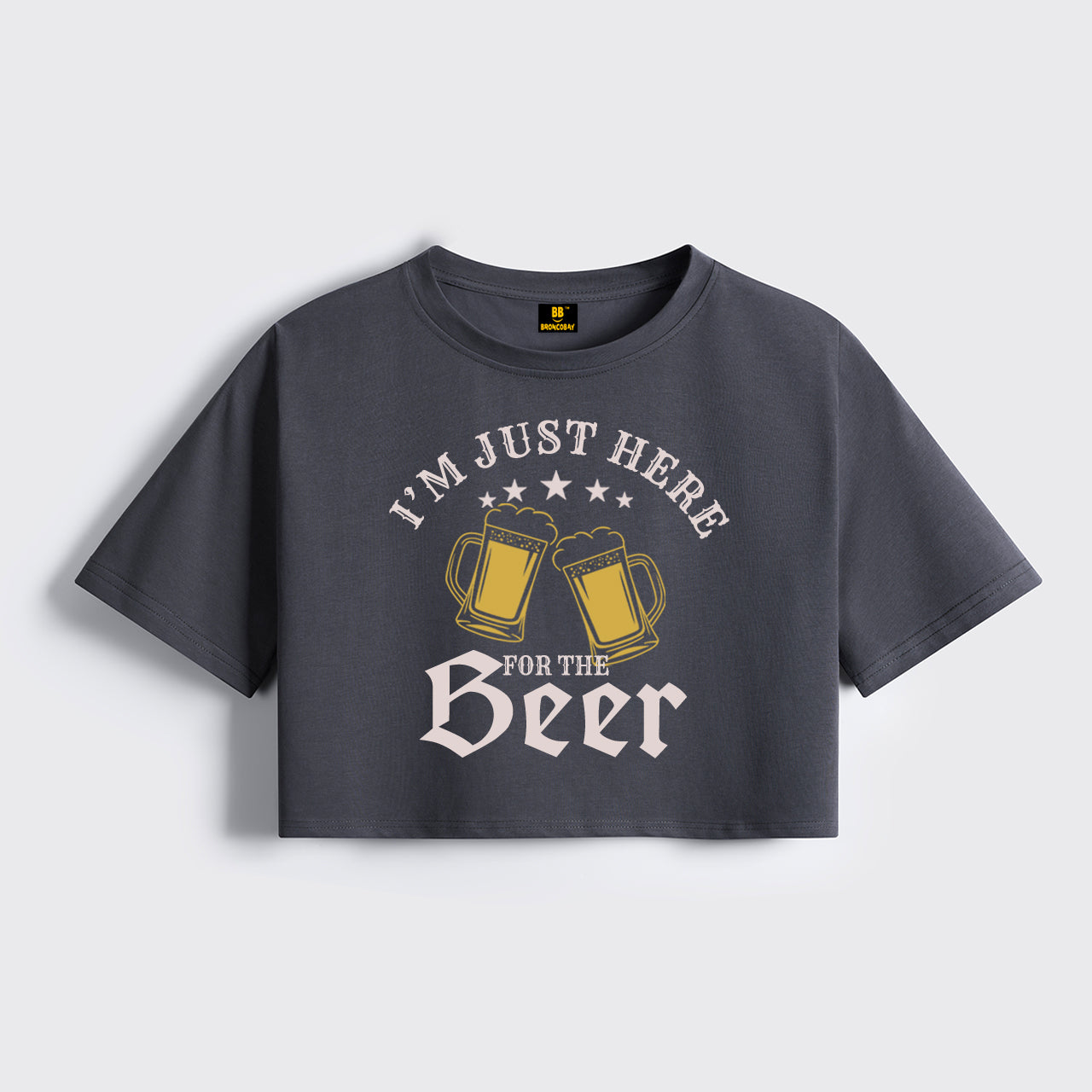 I'm Just Here For The Beer Cropped Boxy Tee