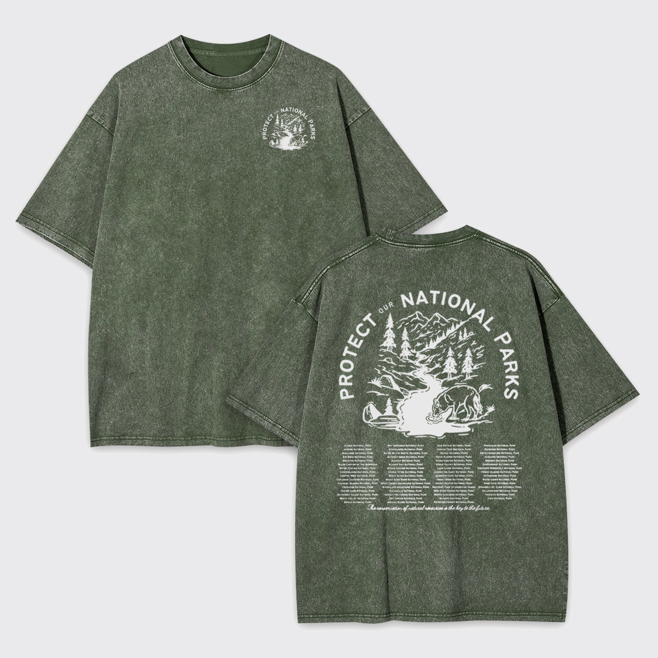 Nature Lover Mountain Hiking Garment-dye Tees